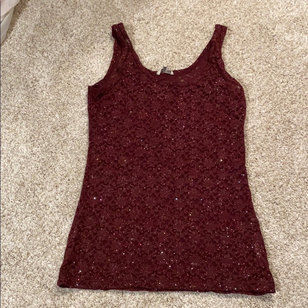 Sparkle Lace purple tank